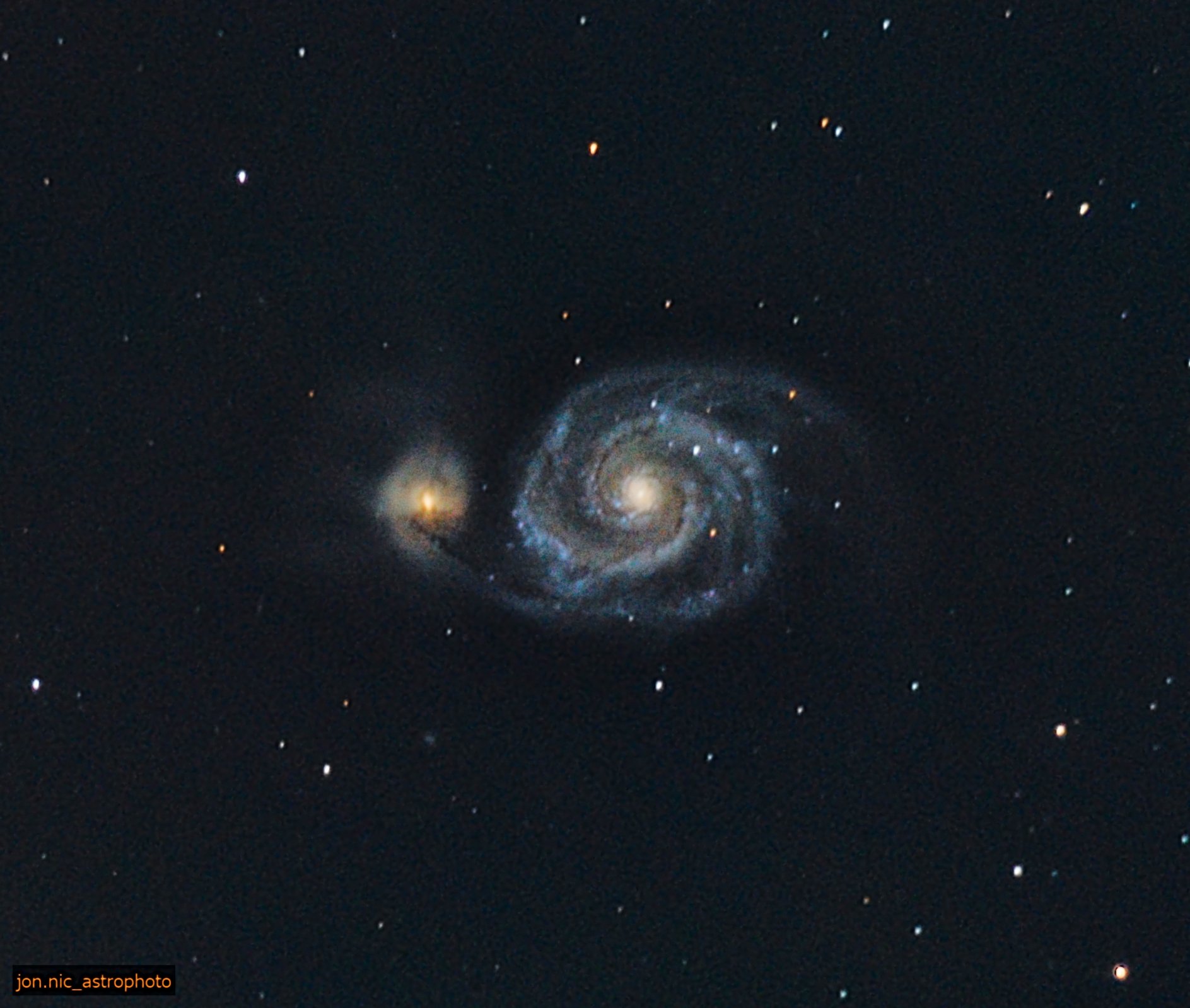 JPEG for print zoom in deconv m51 Whirlpool galaxy 3h27m 249frames 50secs.jpg